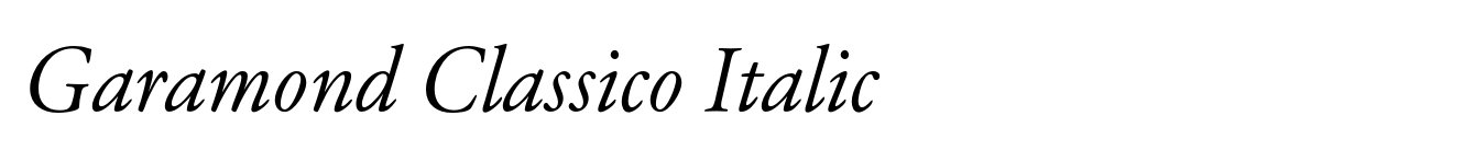 Garamond Classico Italic image